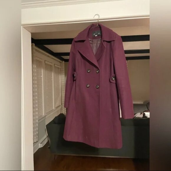 Vintage Moda International Wool Side Tab Peacoat Size 6 Victoria's Secret - Picture 2 of 4